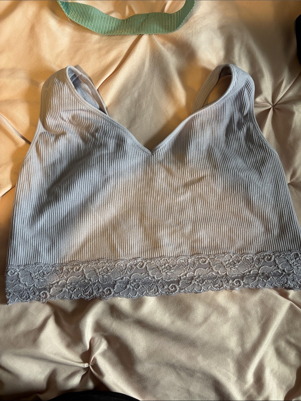 Maurices Light mauveRibbed Lace Bralette